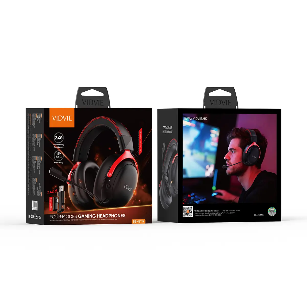 GAMING HEADPHONE FOUR MODES WITH DETACHABLE MIC  thumbnail 4