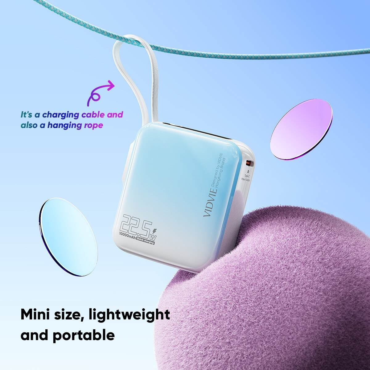 Portable 10,000mah powerbank| 22,5watts fast charge thumbnail 3
