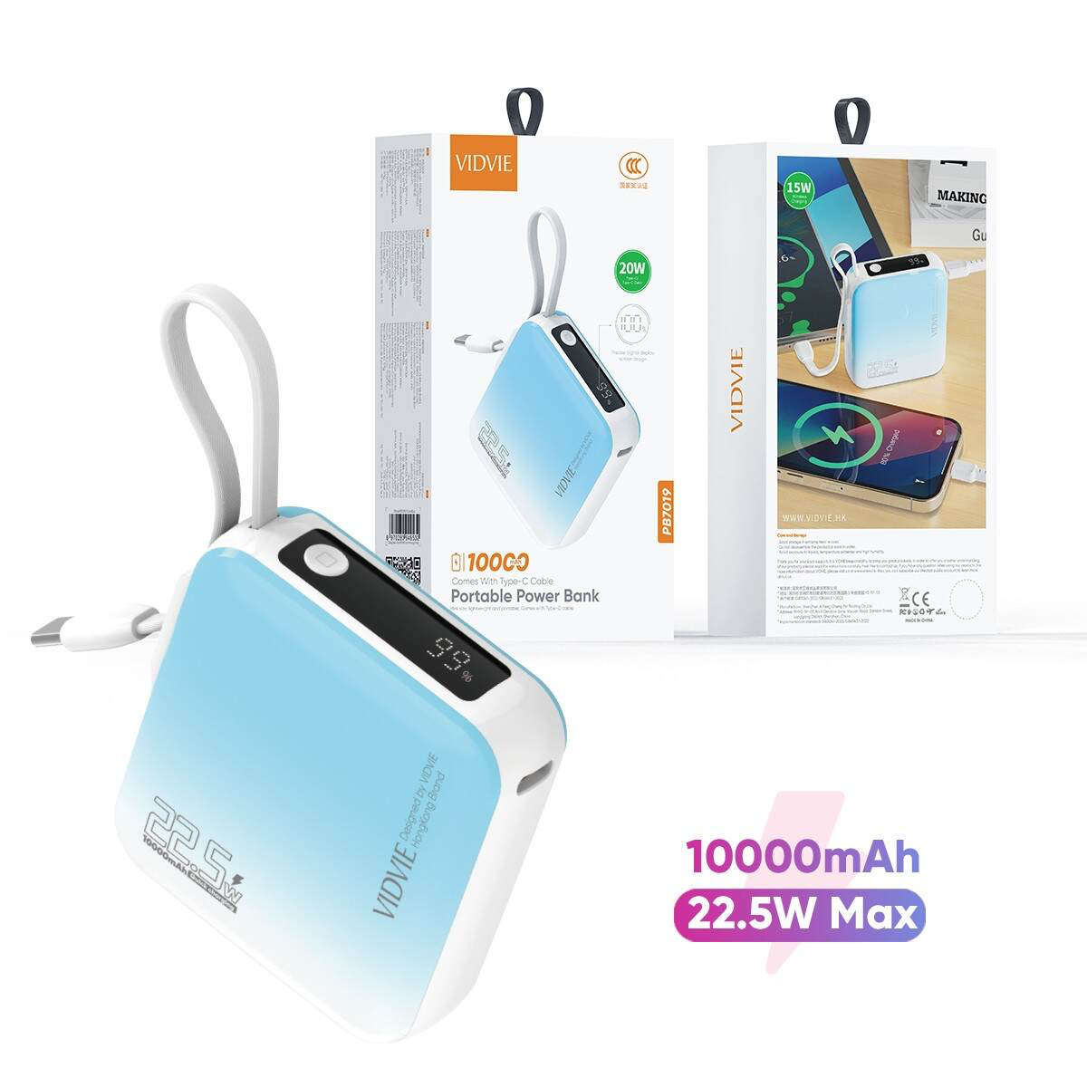Portable 10,000mah powerbank| 22,5watts fast charge thumbnail 8