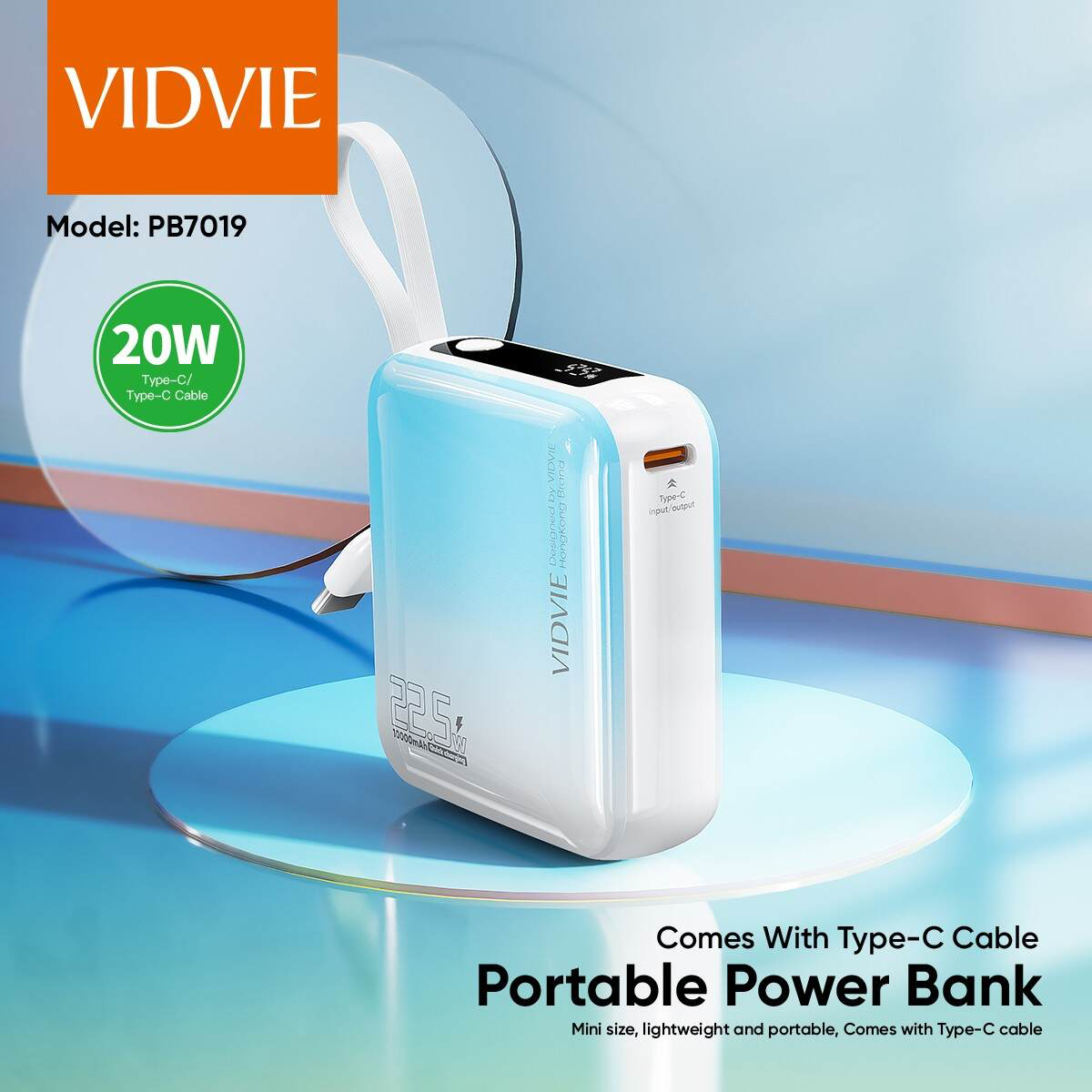 Portable 10,000mah powerbank| 22,5watts fast charge thumbnail 2