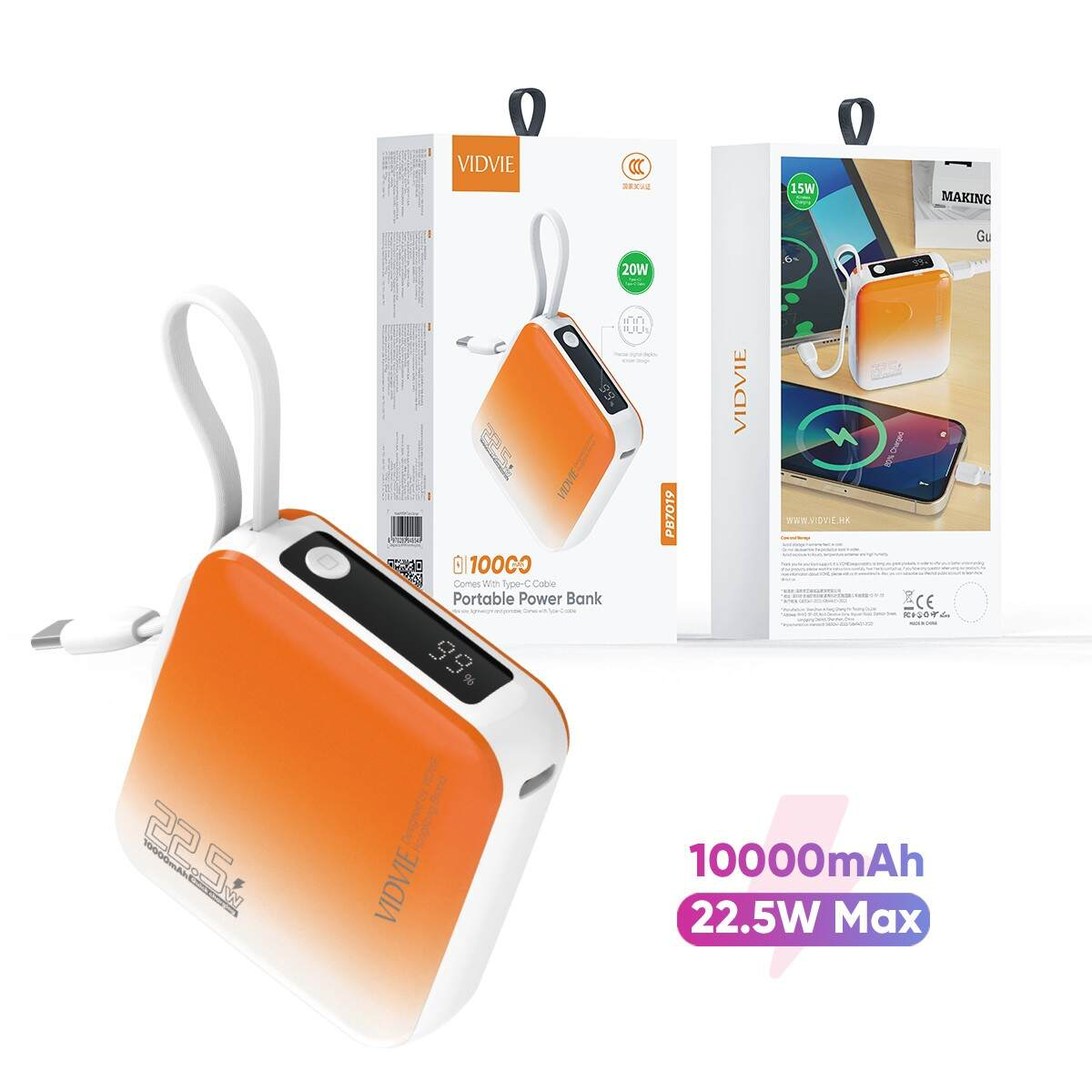 Portable 10,000mah powerbank| 22,5watts fast charge thumbnail 7