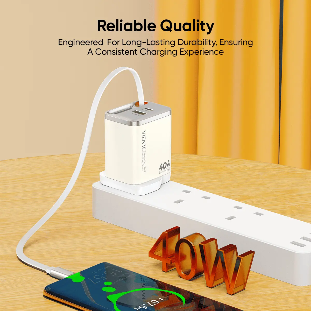 Retractable cord GAN Fast charger thumbnail 7