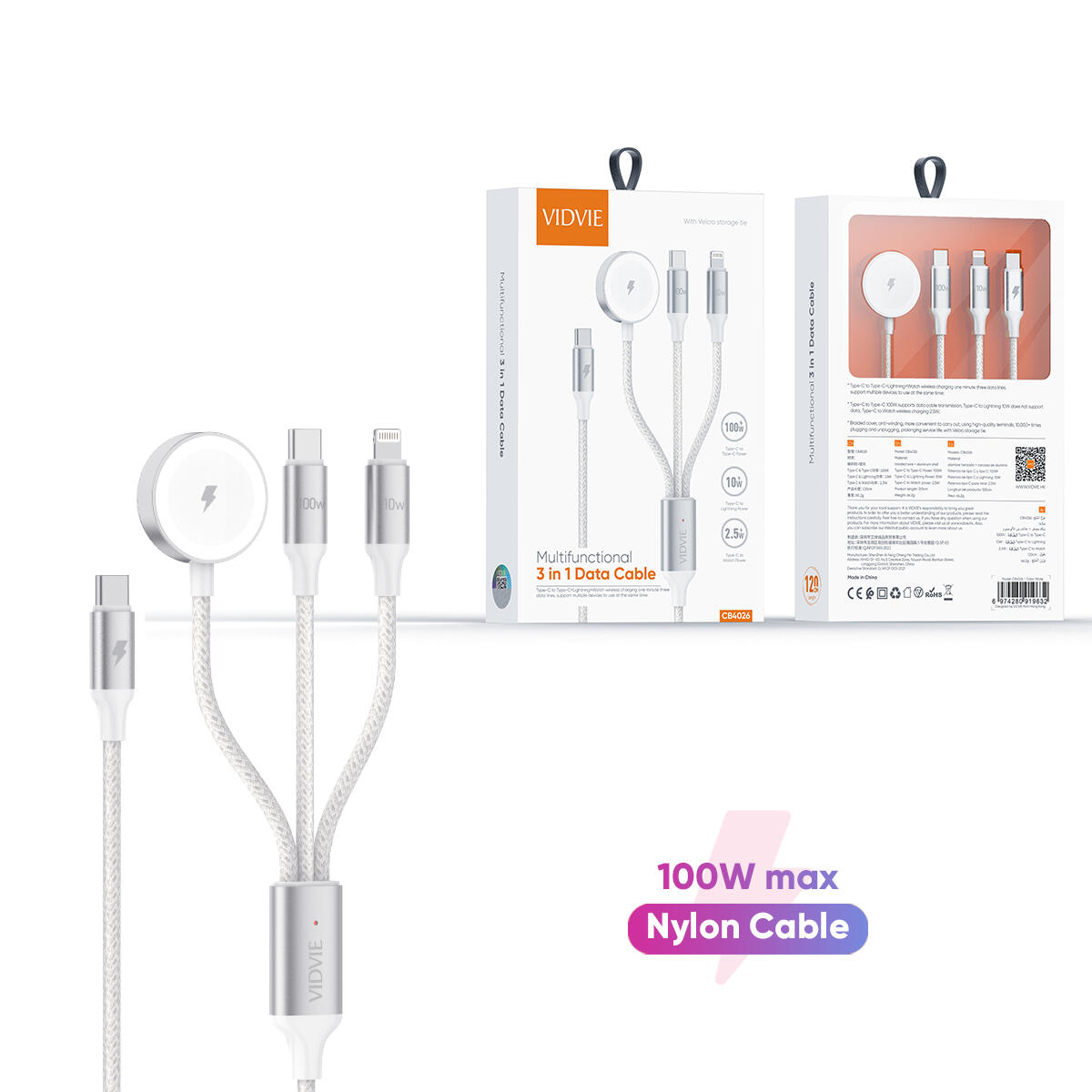3 in 1 Fast charge cable. watch, phone and earbud. thumbnail 6