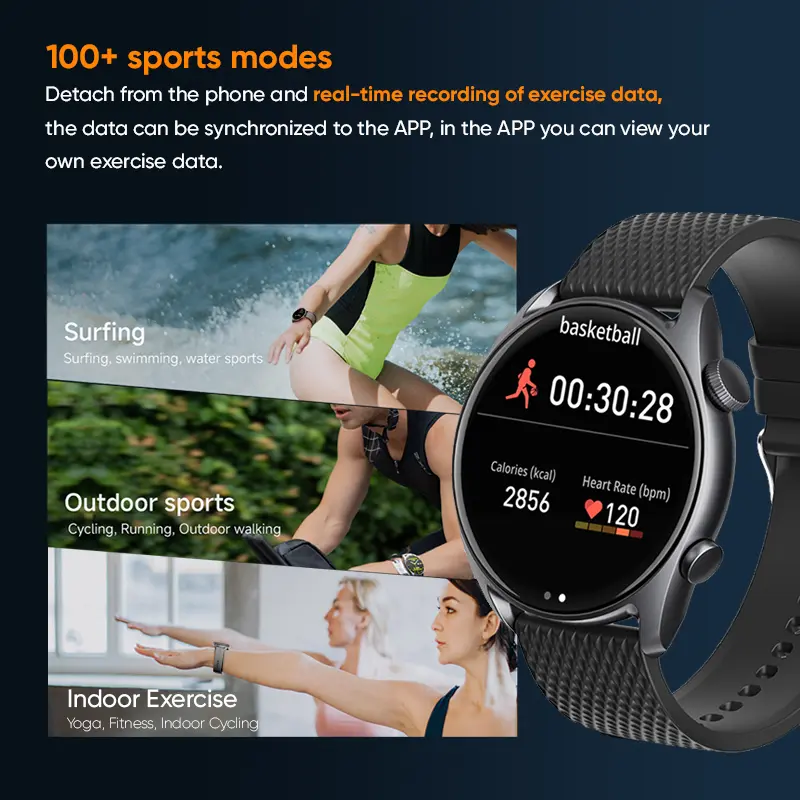 AMOLED Ultra-clear Screen Wireless Call Smart Watch thumbnail 11