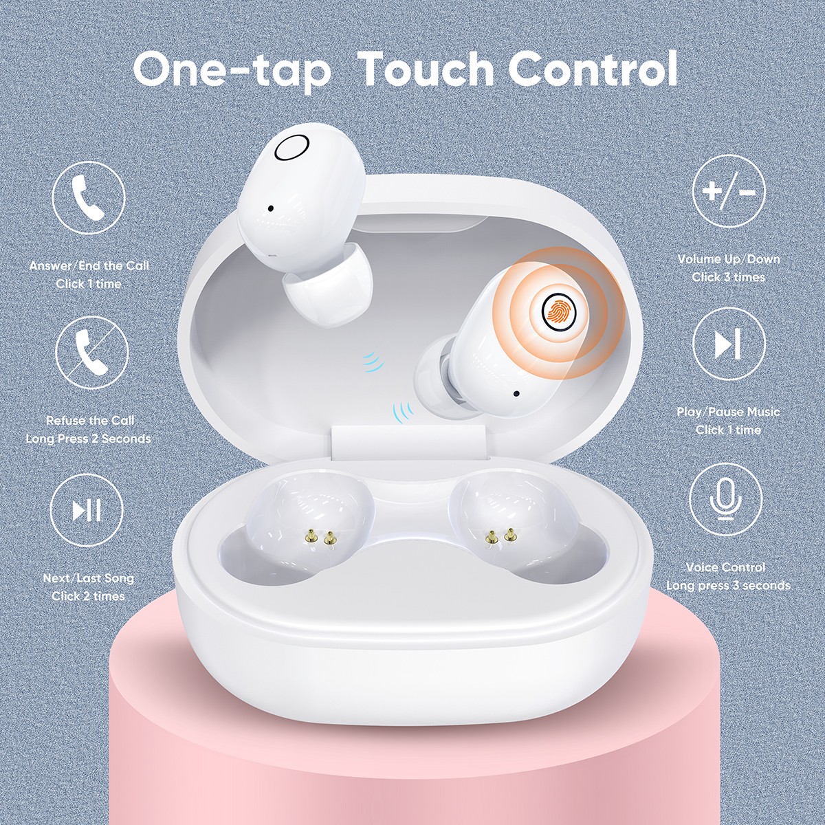 lightweight portable comfy earbuds thumbnail 4