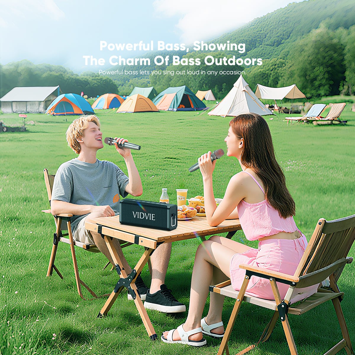 portable 60watts wireless speaker with dual microphones. thumbnail 6