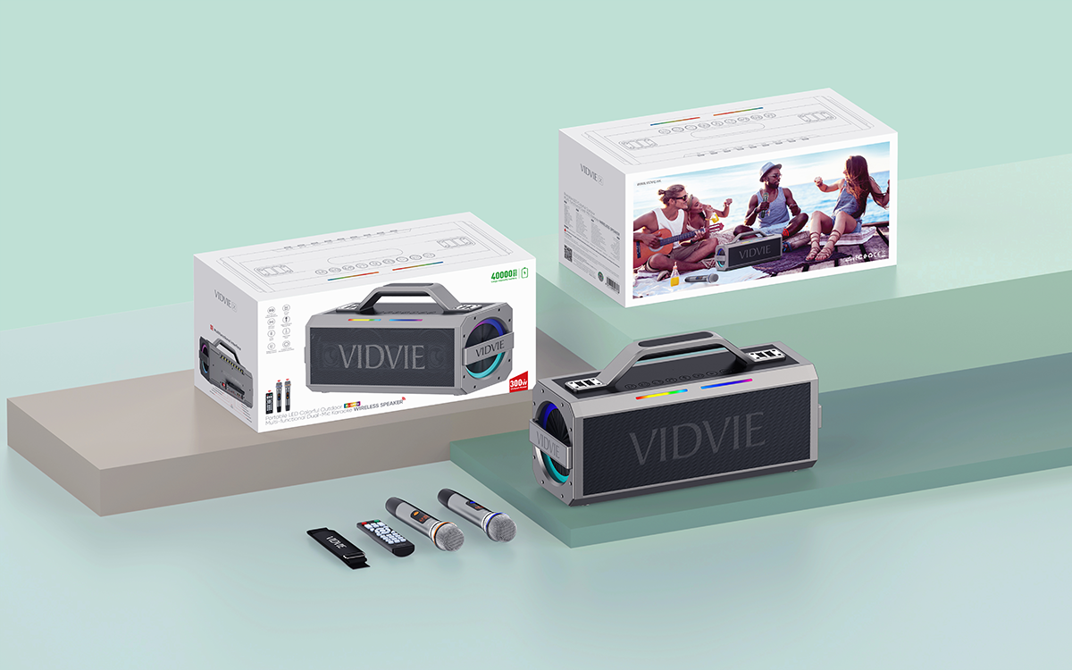 300watts Pound Box with long battery life | dual microphones and remote control. thumbnail 2