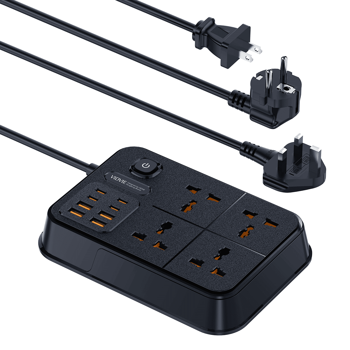 2500watts 4 USB + 4 Type-C Power Strip. thumbnail 8