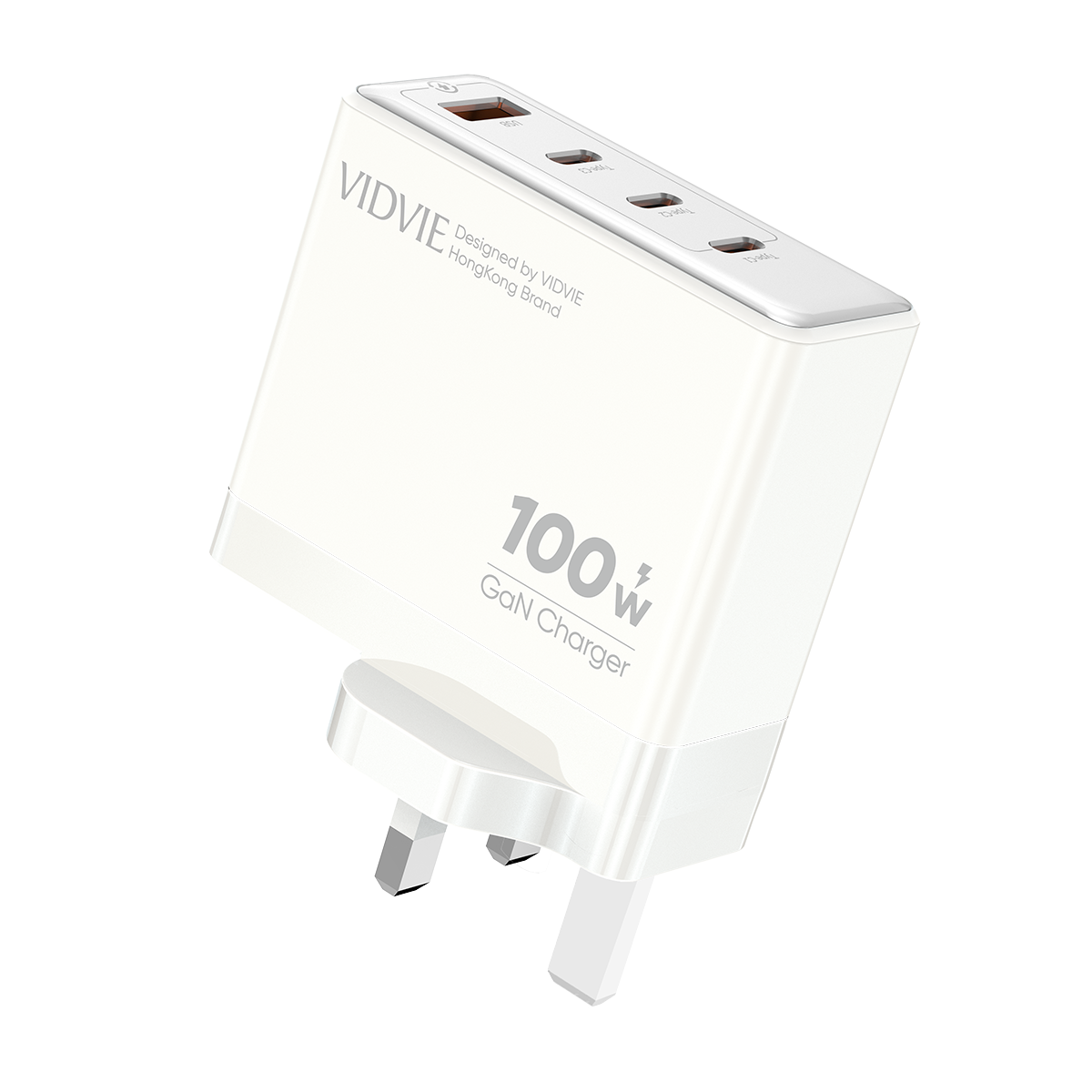 Single USB & Three Type-C GaN 100W Fast Charger