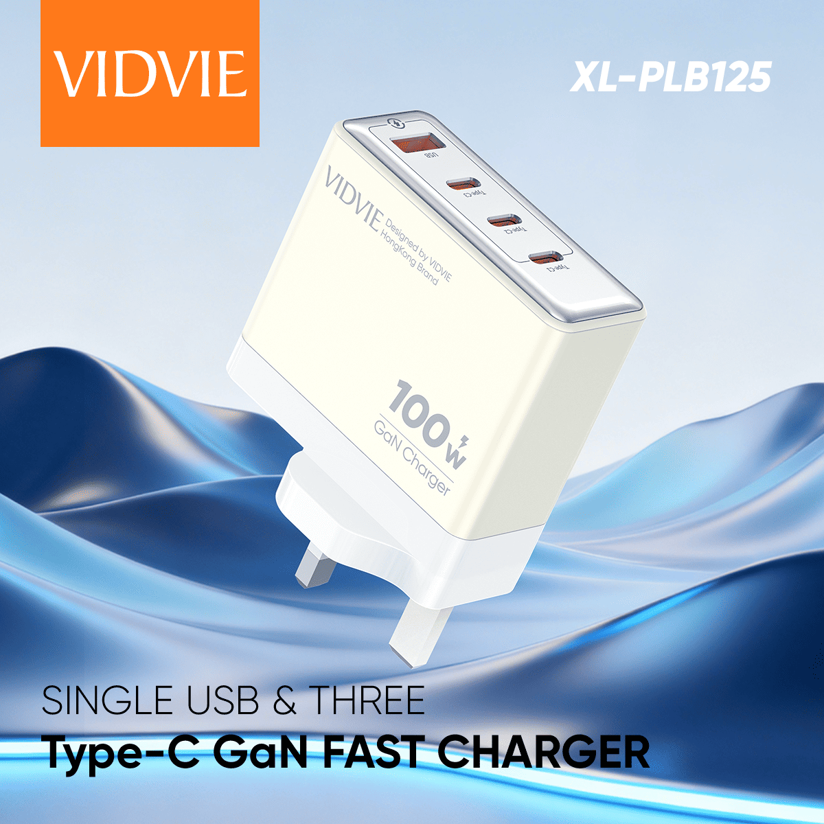 Single USB & Three Type-C GaN 100W Fast Charger thumbnail 3