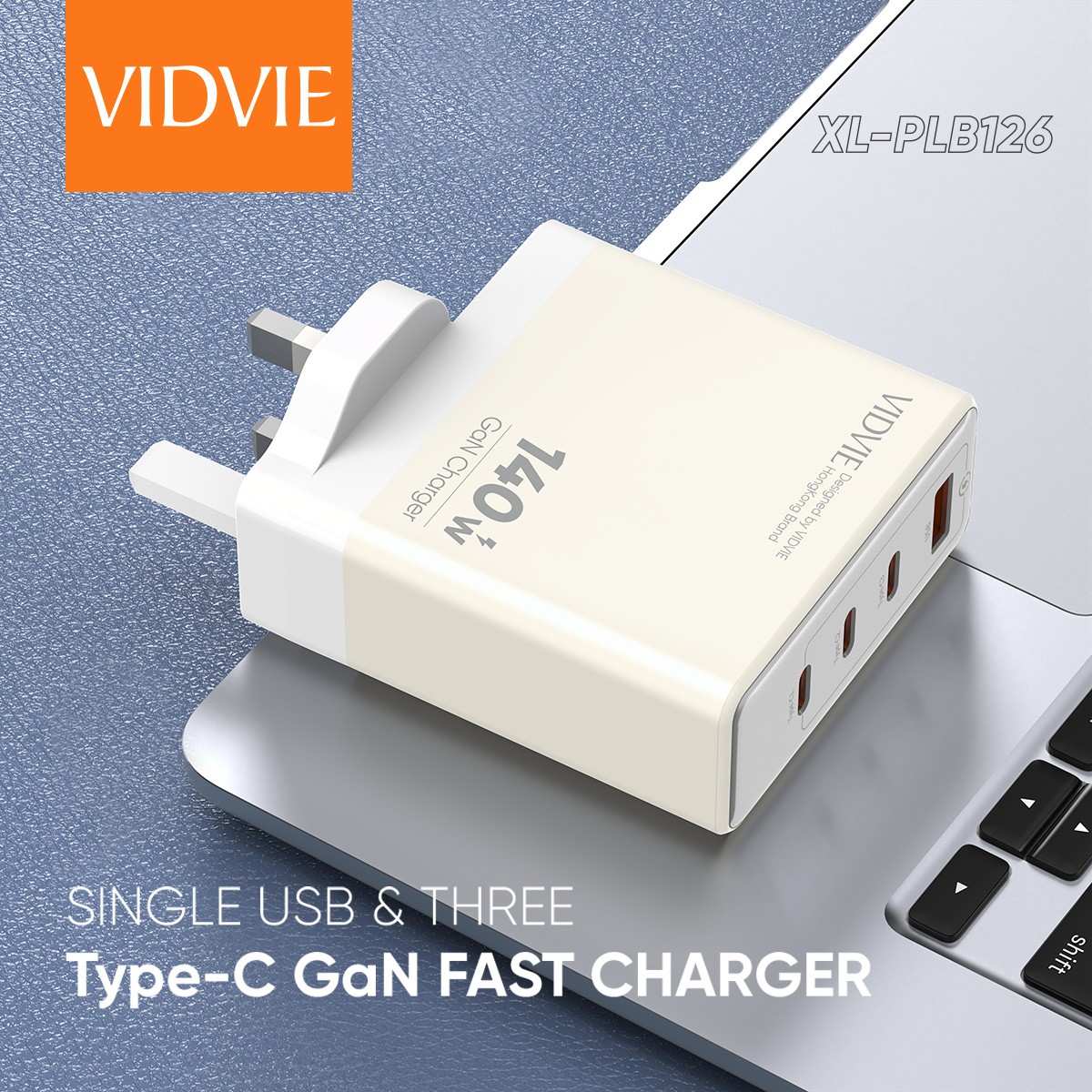 Single USB & Three Type-C GaN 140W Fast Charger thumbnail 4