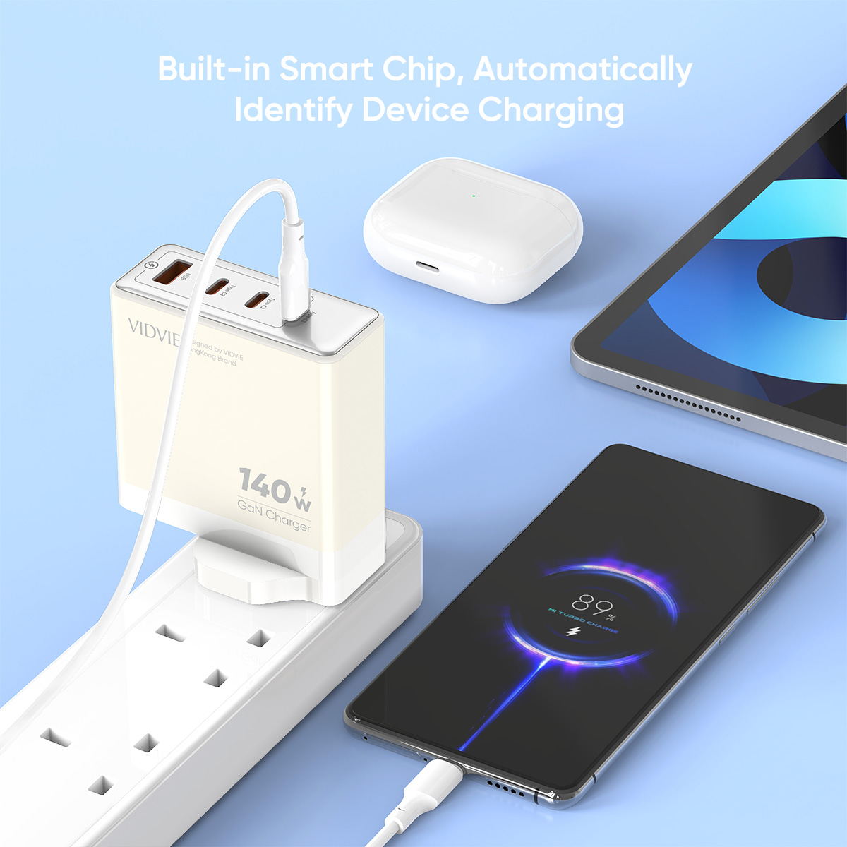 Single USB & Three Type-C GaN 140W Fast Charger thumbnail 2
