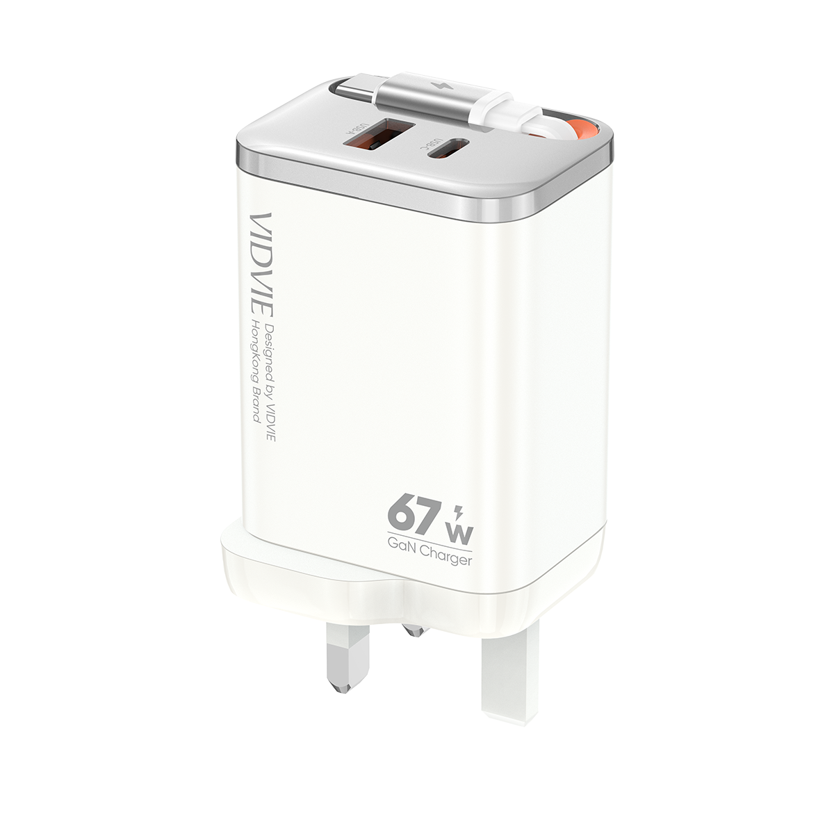 Retractable Cord GaN 67W Fast Charger