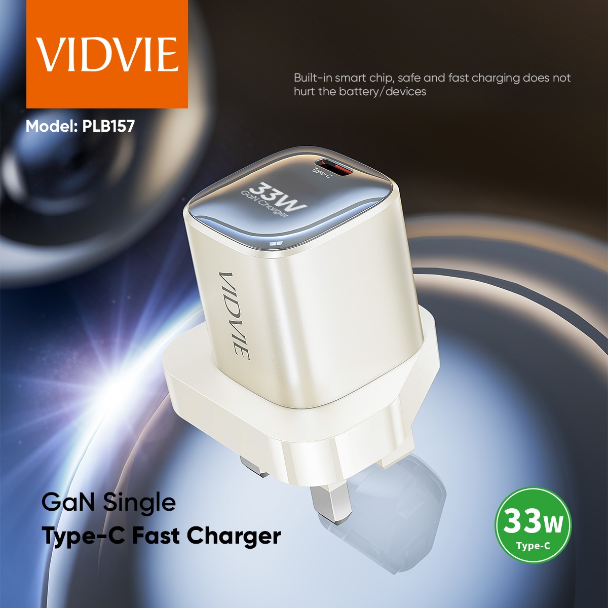 GaN Single Type-C 60W Fast Charger | Type c to typec cable. thumbnail 2