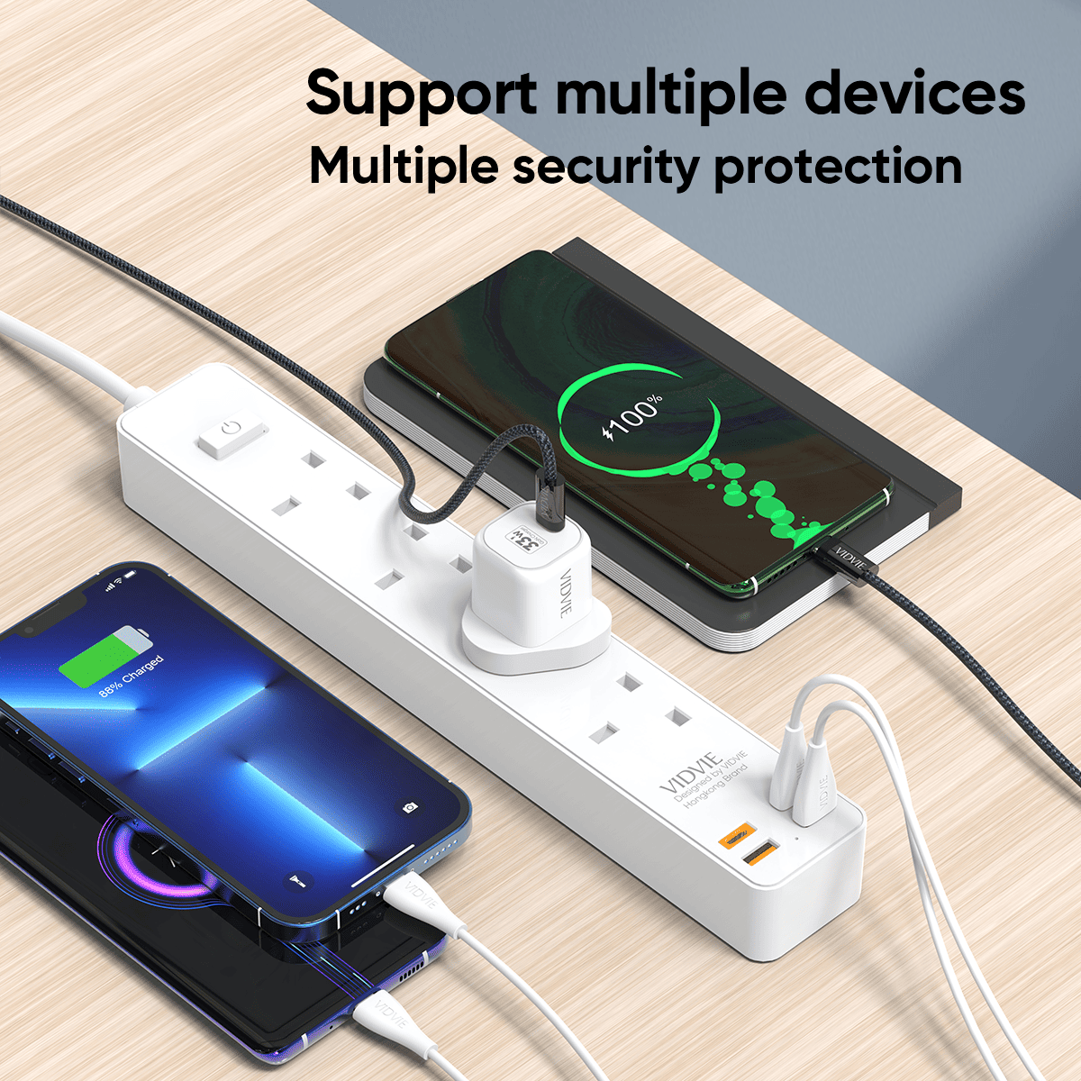 4 Ports extention sockets with 3120W fast charge thumbnail 6