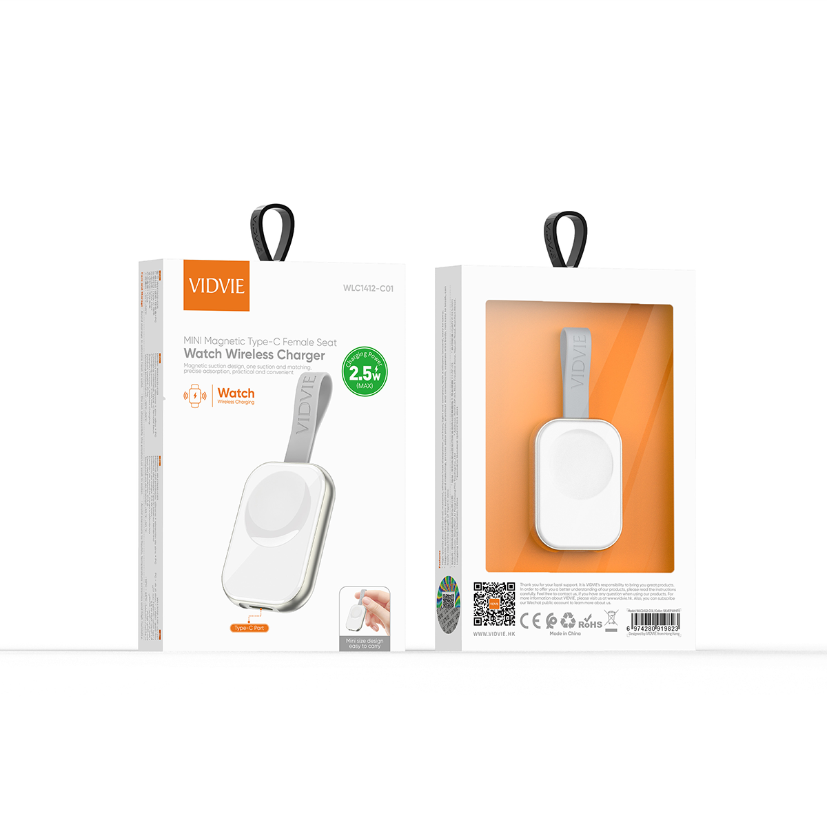 Mini Magnetic Type-C Female Seat Watch Wireless Charger thumbnail 3