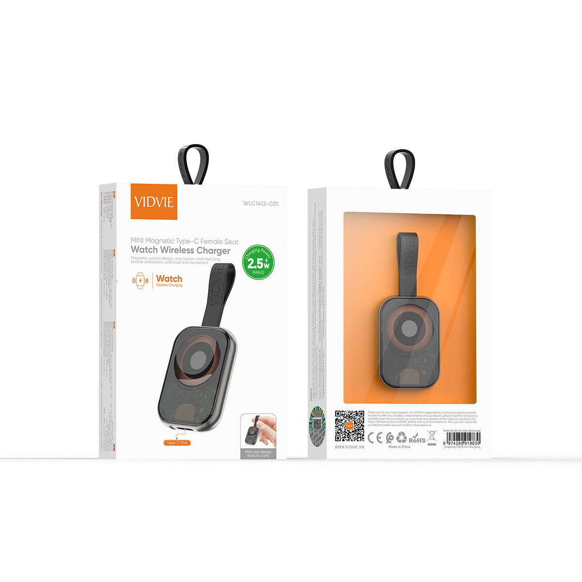 Mini Magnetic Type-C Female Seat Watch Wireless Charger thumbnail 4