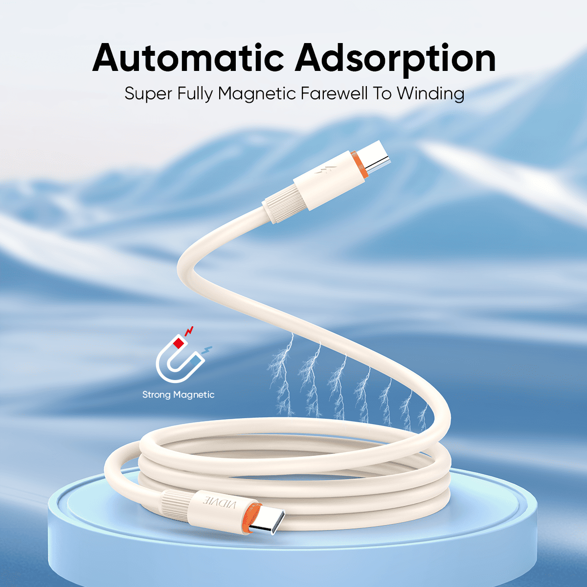Type-C to Type-C 60W Liquid Silicone Magnetic Cable thumbnail 7