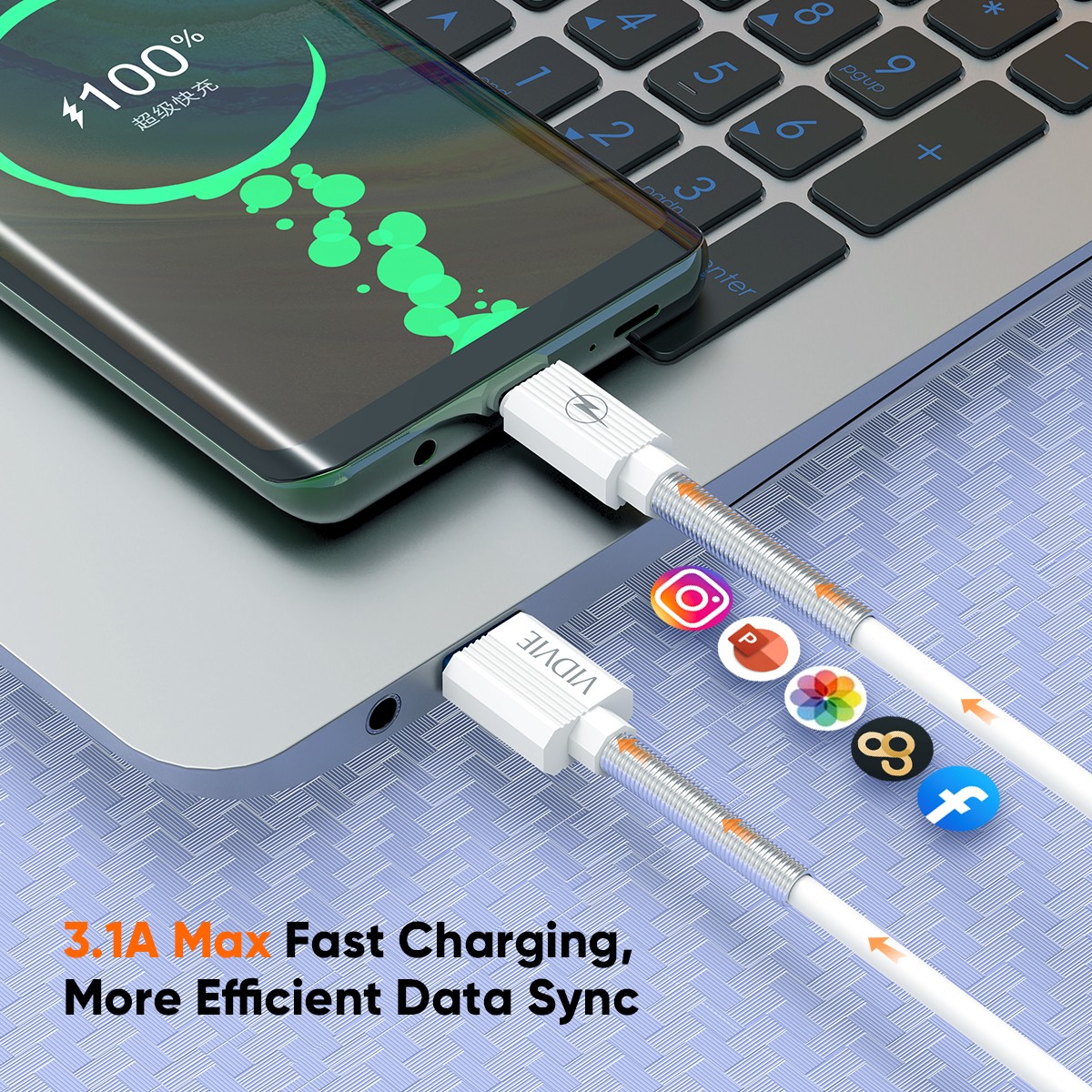 Spring Fast Charging Data Cable thumbnail 4
