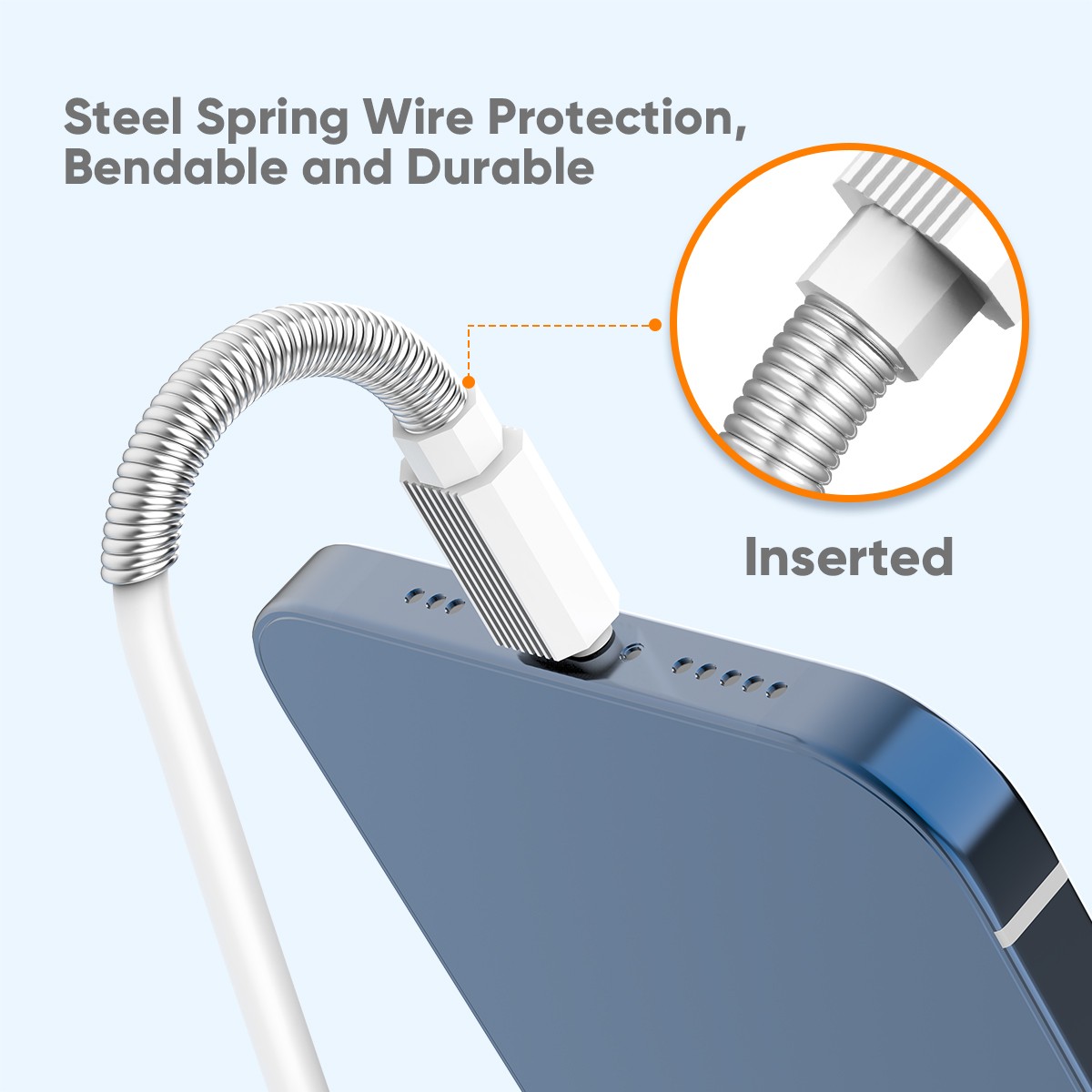 Spring Fast Charging Data Cable for iphone thumbnail 3