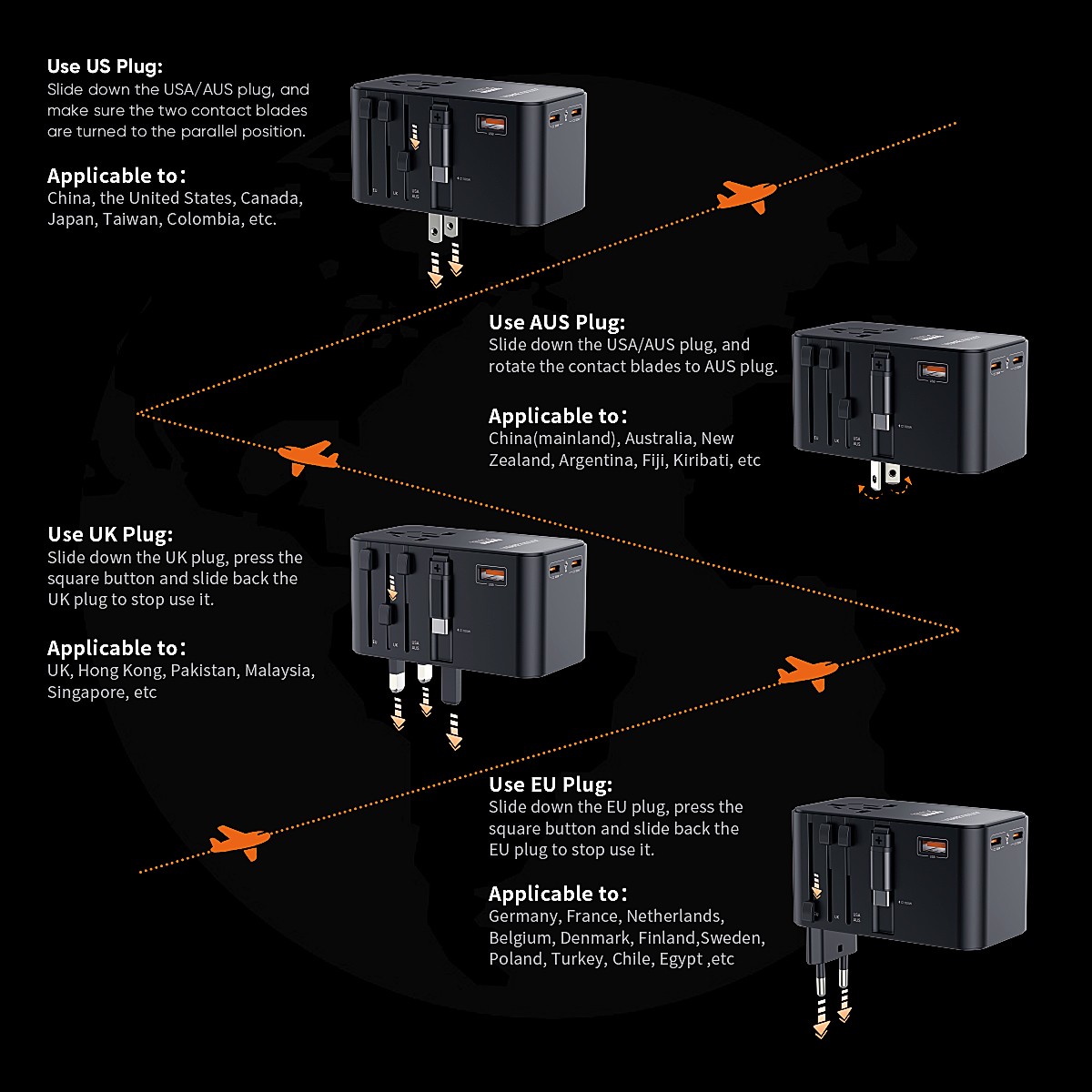 Premium Global Universal Conversion Charger thumbnail 5